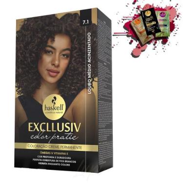 Imagem de Coloracao 7.1 Haskell Excllusiv Color Pratic Louro Medio Acinzentado