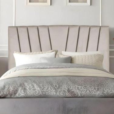 Imagem de Cabeceira Casal Box De Cama Estofada 140 Cm Emma material sintético Be