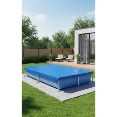 Imagem de Piscina Retangular 1000L Azul Aço Resistente PVC - Congratulations Sto