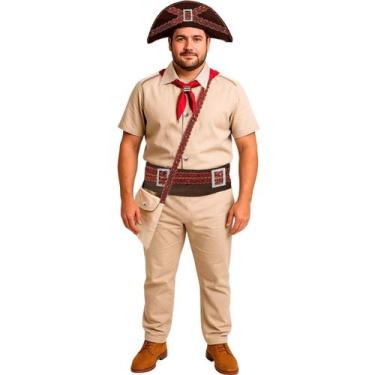 Imagem de Roupa Lampião Cangaceiro Adulto Plus Size Luxo Chapéu E Bolsa Festa Ju