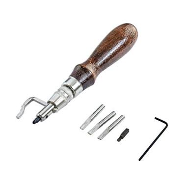 Imagem de Ferramenta Frisador Para Couro Desquinador Groover 7 em 1