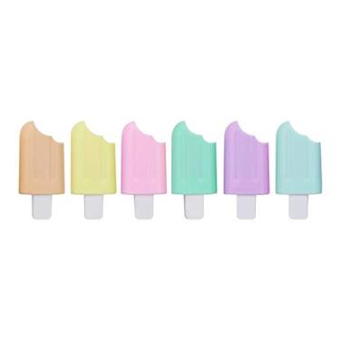 Imagem de Marca Texto Fofinho Picolé Sorvete Mini 6 Cores Pastel