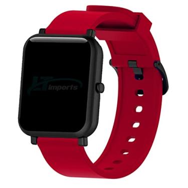 Imagem de Pulseira 20mm Silicone compatível com Amazfit Bip - Amazfit GTS - Amazfit GTR 42mm - Galaxy Watch Active 1 e 2 - Galaxy Watch 3 41mm - Galaxy Watch 42mm - Marca LTIMPORTS (Vermelho)