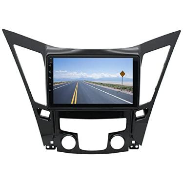 Imagem de Rádio estéreo para carro Android 10.1 para Hyundai Sonata 2011-2015, sistema de navegação GPS estéreo multimídia, tela sensível ao toque capacitiva de alta definição de 9 polegadas, suporta Wi-Fi Bluetooth, WiFi 1G + 16G