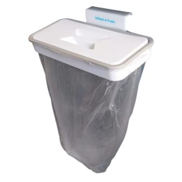 Imagem de Suporte para Sacola de Lixo Cozinha Portas e Gavetas Cinza