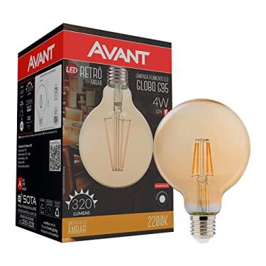 Imagem de Lâmpada Retrô Globo LED, 4W, Luz âmbar 2200K, G95, 127V, Dimerizável, Avant