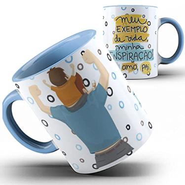 Imagem de Caneca azul Pai meu exemplo de vida