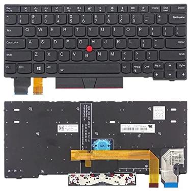 Imagem de Teclado da versão dos EUA com luz de fundo para Lenovo ThinkPad X280 A285 X390 X395 X13 L13 01YP160 01YP040