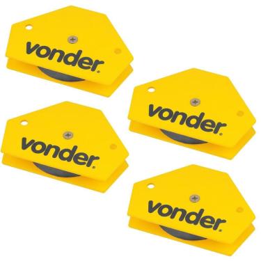 Imagem de Esquadro Magnético Para Soldador 10 Kg Combo C/ 4 Peças Vonder