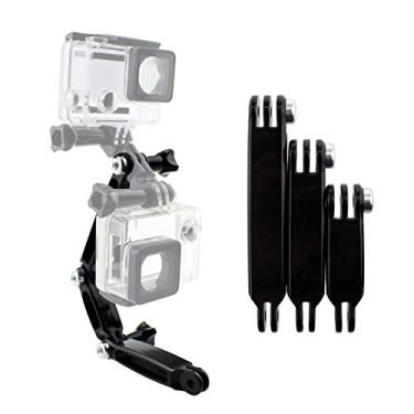 Imagem de Braço de extensão para GoPro, extensor de montagem de braço de pivô 3 em 1, monopé ajustável com aderência portátil compatível com câmeras esportivas GoPro Hero 6/5/4/3+/3