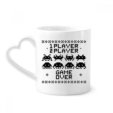 Imagem de Caneca Players Game Over Little Monster Pixel Caneca de café cerâmica copo de coração de vidro