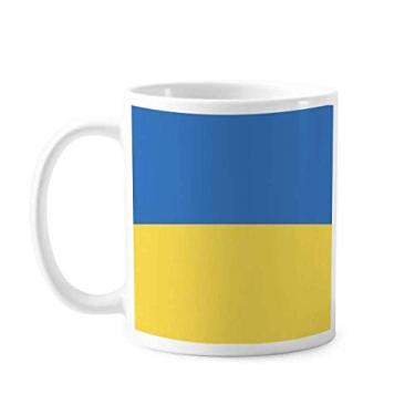 Imagem de Caneca de cerâmica com bandeira nacional da Ucrânia Europa país caneca cerâmica xícara de porcelana de café louça