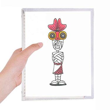 Imagem de Caderno Egito Múmia Hórus chapéu de peixe dourado diário de folhas soltas recarregáveis papelaria