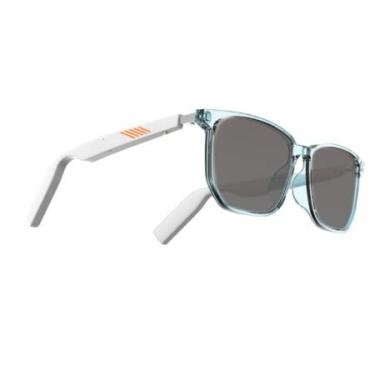 Imagem de Óculos de sol Smart Big Border Smart Music Call Óculos à prova d'água e à prova de poeira Anti-luz azul estrutura ABS Fone de ouvido personalizado céu azul estrela preto (azul celeste-óculos de sol)