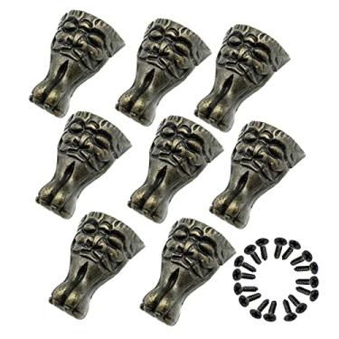 Imagem de 8 peças Caixa de Música Retrô Caixa de Madeira Caixa de Presente Decoração Pés Perna Protetor de Canto Ferragens (F Latão Antigo 2,9 x 3,7 cm)
