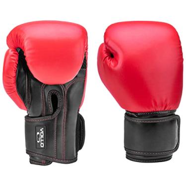 Imagem de Vollo Luva de Boxe e Muay Thai Vermelha e Preta 10oz