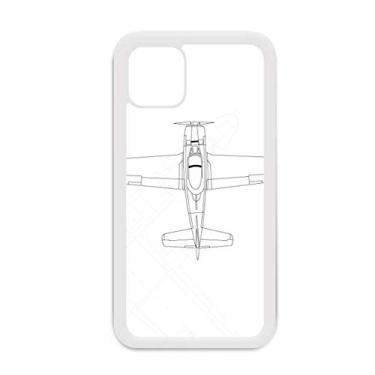 Imagem de Arma de diagrama aeronáutico para iPhone 12 Pro Max capa para Apple Mini Mobile Case Branco