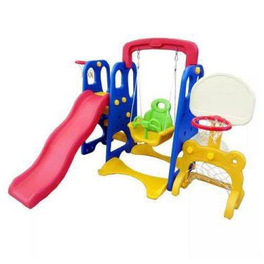 Imagem de Playground Infantil 5X1 Escorregador Balanço Cesta E Gol - Importway