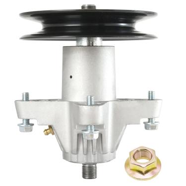 Imagem de q&p 618-05137 Conjunto giratório com polia compatível com MTD Toro Craftsman Columbia Cub Cadet RZT- L54 S54 Mower substitui 618-05137 918-05137 119-8445 Stens 285-157 80-11-795 com 4 parafusos de montagem