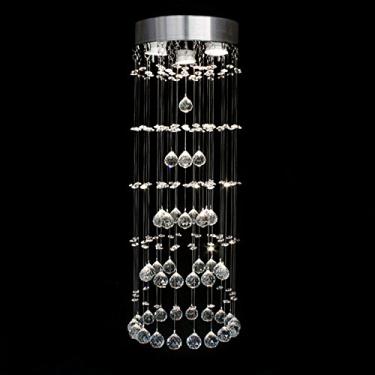 Imagem de Lustre De Cristal Original Dublin Com Base Em Aço Inox Polido Para 3 Lâmpadas Gu10