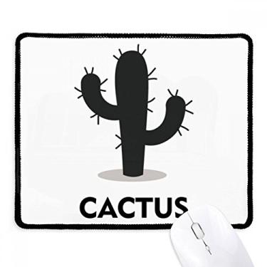 Imagem de Mousepad com contorno de suculentas de planta verde cacto, tapete de borracha para jogos