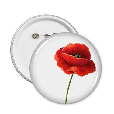 Imagem de Simplicity Pintura artística de flor vermelha, broches, emblema, emblema, acessório, 5 peças