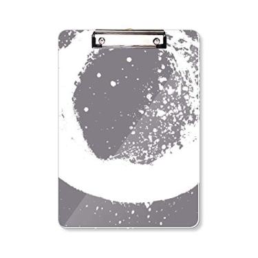 Imagem de Tinta branca abstrata arte padrão prancheta pasta bloco de escrita placa de suporte A4