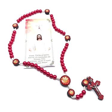 Imagem de Terço Do Espirito Santo Pérola Vermelho Com Folheto De Oração