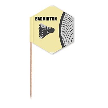 Imagem de British Sports Badnton Art Deco, bandeiras de palito de dente modernas, palitos de cupcake, festa celebração