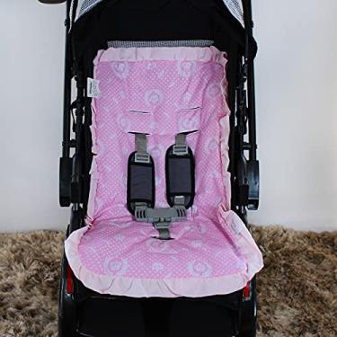 Imagem de Capa de Carrinho Acolchoada Macia MT Várias Estampas (Nobreza Rosa)