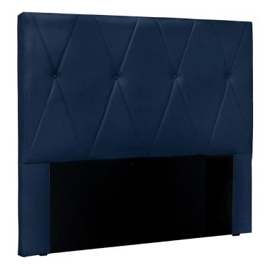 Imagem de Cabeceira Queen 1,60m Ávila Suede Azul Marinho - Pallazio