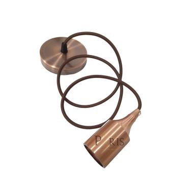 Imagem de Pendente Soquete E27 Alumínio Liso Bronze