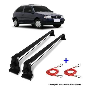 Imagem de Rack Teto Bagageiro + 2 Elasticos Gol 2 Portas Bola G2 G3 G4