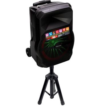 Imagem de Caixa De Som Amplificada Xc-715T Polyvox Bluetooth Usb 700w + Pedestal Tripé