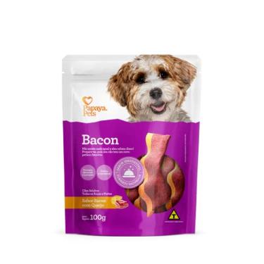 Imagem de Papaya Pets Snack Bacon com Queijo para Cães Adultos 100 g