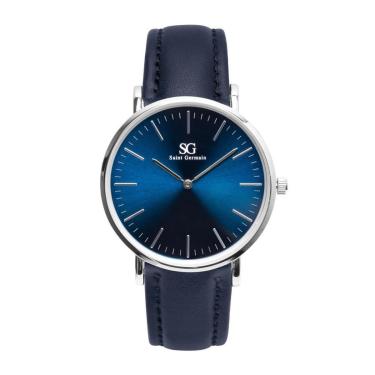 Imagem de Relógio Masculino Couro Azul Saint Germain Riverdale Blue Silver 40mm-Unissex