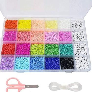 Imagem de SEWACC Miçangas Missanga 10300 Peças Kit De Contas Soltas DIY Alfabeto Contas Conjunto De Contas Material