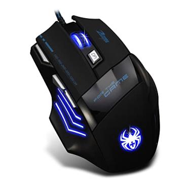 Imagem de T-80 Gaming Mouse 7200 DPI Backlight Multi Color LED Optical 7 Button Mouse Gamer USB Wired Gaming Mouse para Pro Gamer