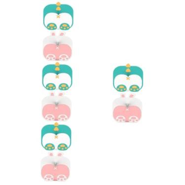 Imagem de Veemoon 8 Peças tampa de ralo do chão desenhos animados rolha de drenagem apanhador de cabelo banho plugue da pia rolha de ralo de chuveiro banheira tampa do ralo do chão afundar PVC