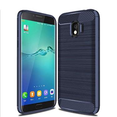 Imagem de Capa para Samsung Galaxy J2 2018, capa de material de fibra de carbono, macia, antiderrapante, antiimpressões digitais, capa totalmente protetora para Samsung Galaxy J2 2018