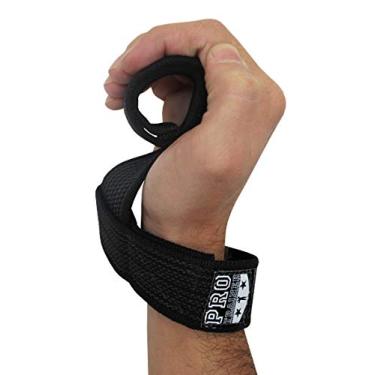 Imagem de Straps Musculação Pro Trainer 1 Par Exercícios Academia Treino Levantamento de Peso Proteção Haltere Resistente Confortável Luva Algodão (Preto)