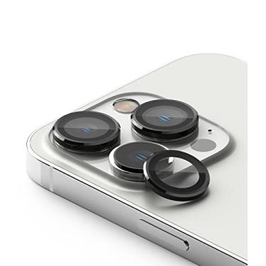 Imagem de Ringke Moldura de lente de vidro compatível com iPhone 14 Pro Max protetor de lente de câmera e protetor de lente de câmera iPhone 14 Pro, capas de vidro e armações de liga de alumínio - preto