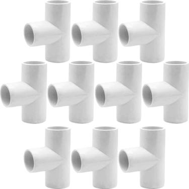 Imagem de YSIL Conexões de PVC Conector de Grau de Móveis de Cotovelo 3 Vias 2,5 Polegada 10 Peças para Estrutura e Moldura DIY, Serve para Tubos de 2,5 cm Sch 40