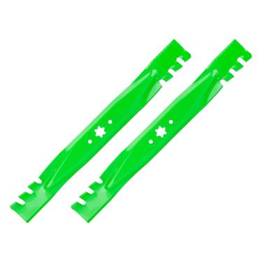 Imagem de Youxmoto Lâmina de cortador adequada para Cub Cadet LTX1 RZT-L42, para MTD, para artesão, para Huskee, para Troy Bilt Mustang XP 42 942-04308-X 106.7 cm Deck Heavy Duty Mulching com dentes 2 unidades