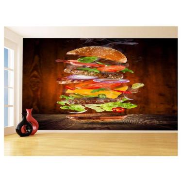 Imagem de Papel De Parede 3D Alimentos Lanches Artesanais 3,5M Al436