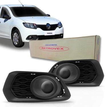 Imagem de Grade farol milha parachoque sandero 2015 2016 2017 s/ furo