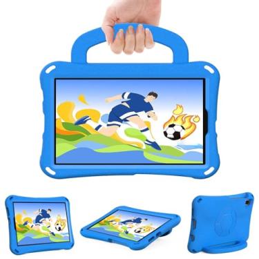 Imagem de Capa infantil compatível com Samsung Galaxy Tab A9 de 8,7 polegadas SM-X110/X115/X117, compatível com Samsung Tab A9 capa protetora para crianças, capa leve para tablet à prova de choque(Blue)