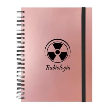 Imagem de Caderno Universitário Plus 12 Matérias Profissões Radiologia (Rosê Gold)
