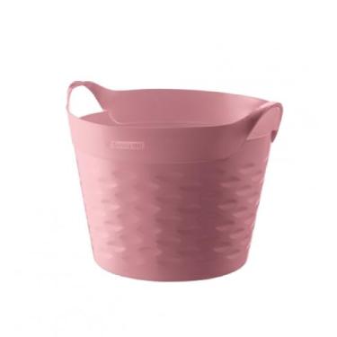 Imagem de Cesto Organizador de Roupas, Brinquedos e Bebida - 20 Litros - Flexível Sanremo (Rosa 1820)