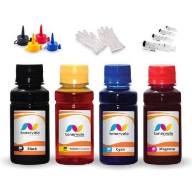 Imagem de Kit 4 Tinta Compatível Para Brother MFC-J5945DW LC-3037 100mL - Toner 
